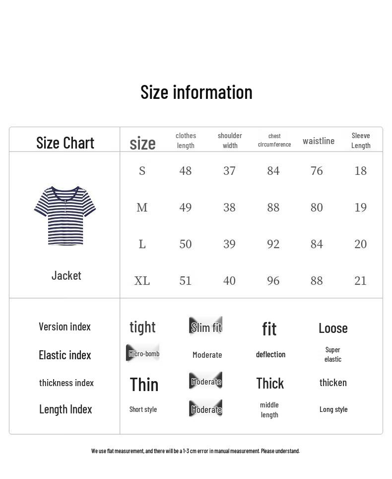 Qiusui Yiren Women's Color-block Striped Knit T-shirt