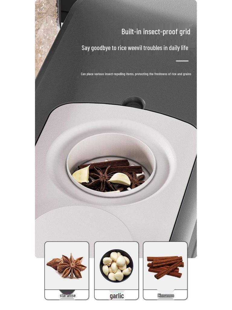 Sealed High-Capacity Insect-Proof Rice Storage Bin - 20 Jin