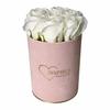 Flowerbox Inspiruj - Pink Box with Soap Roses - No. 19 White