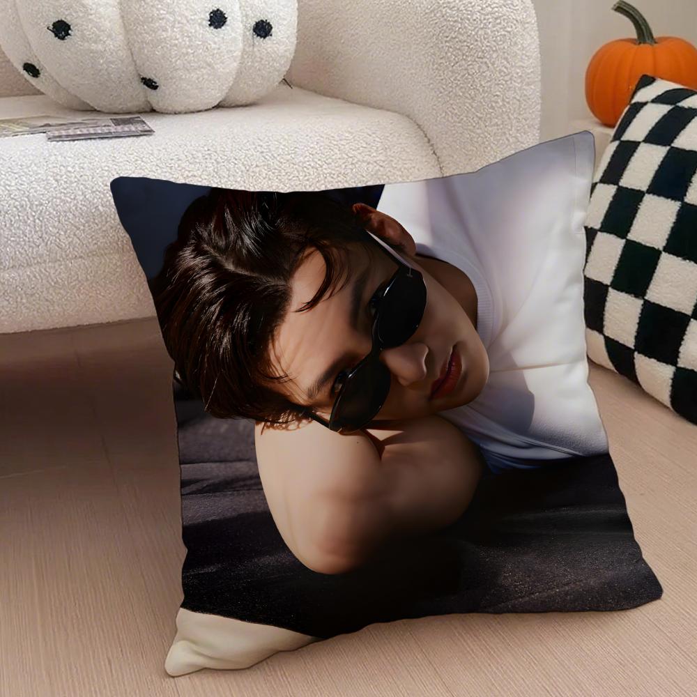 JJi Chang wook Cushion Cover Throw Pillow Cover Hidden Button Durable Polyester Chair Cushion
