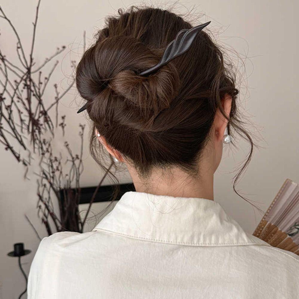 Wooden Sandalwood Hair Stick Wood Hanfu Headwear Chinese Style Hairpin  Hair Sticks for Long Hair