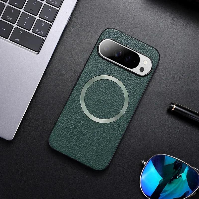 PU Leather Magnetic Phone Case for Google Pixel  10 9  7 8 Pro XL 6A 7A 8A 9A 10A for Magsafe Wireless Charging Shockproof Cover