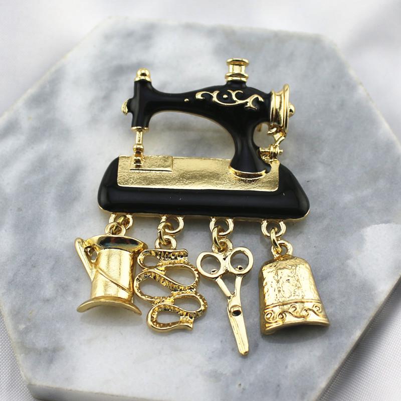 

Модная креативная брошь-пин в виде швейной машинки из сплава с эмалью