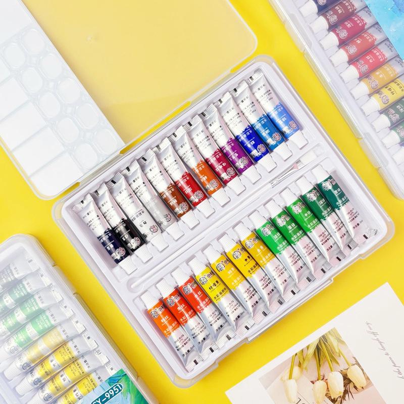 24-Color Acrylic Paint Set: Waterproof, Sun-Proof, Fade-Resistant for Art Students and DIY Graffiti.