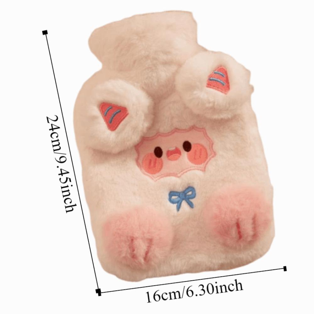 Cartoon Warm Water Bag Lamb Pattern Water-filling Bottle Soft Hot Water Bottles  Gifts