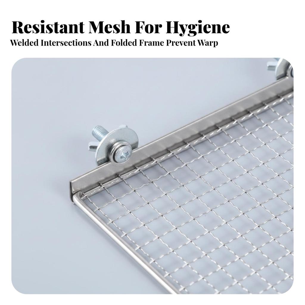 Bird Cage Mesh Platform Sturdy Perch Space-Saving