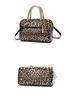 2025 Leopard Print Versatile Handbag: White & Khaki Crossbody Shoulder Bag for Women