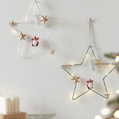 Five-Pointed Star/Moon Decorative Pendant Winter Ceiling Window Ornament Elegant Wall Hanging Christmas Tree Decoration