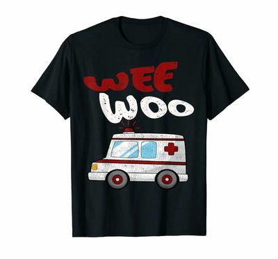 Wee Woo Funny EMT Ambulance Drivers Paramedic T-Shirt Summer 100% Cotton O-Neck Short Sleeve Casual Mens T-shirt Size S-3XL