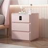 Modern Minimalist Solid Wood Nightstand Cream Style Bedside Table with Wireless Charging Hub Storage Cabinet for Bedroom