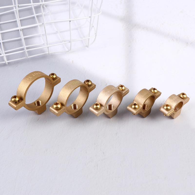 1 st 15/22/28/35/40 mm Passar Ytterdiameter Rör Mässing M10 Rörklämma Fäste Stöd Hängare Fast VVS Vattenbytesdelar