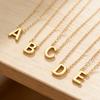 Name Initial Necklace A-Z 26 Letters Pendant Stainless Steel Jewelry Women Men Neck Choker Couple Friend Birthday New Year Gifts