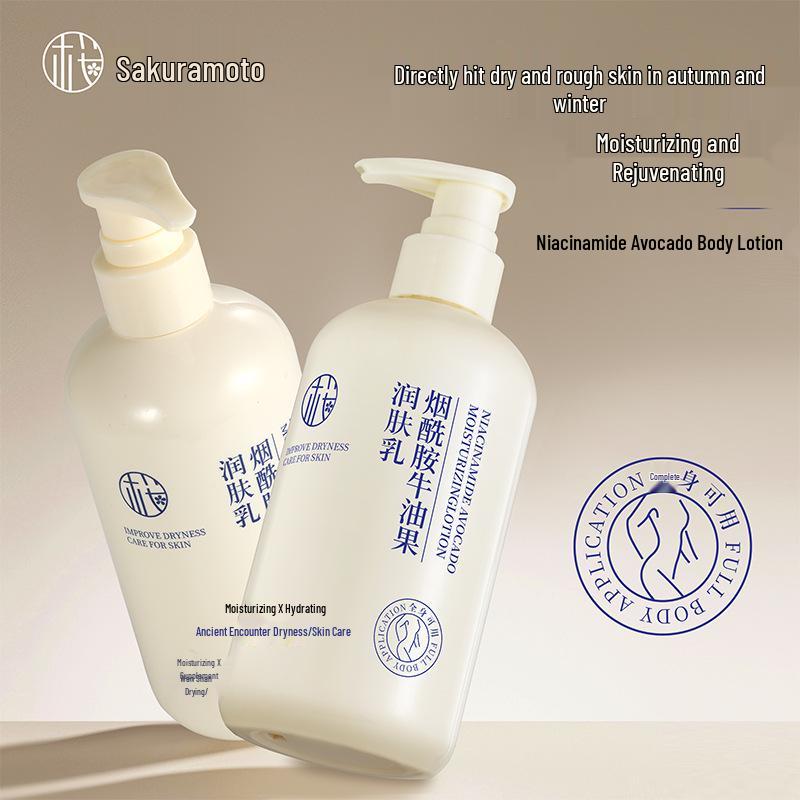 Sakura Skin Niacinamide Avocado Hydrating Lotion for Nourishing and Smoothing Fine Skin