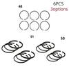 6Pcs Air Compressor Piston Ring Kit Oil Ring Air Pump Accessories Metal Pneumatic Parts Piston Ring 48mm 50mm 51mm 55mm