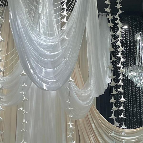 Lily White Crystal Hanging Ceiling Decoration for Weddings & Birthdays