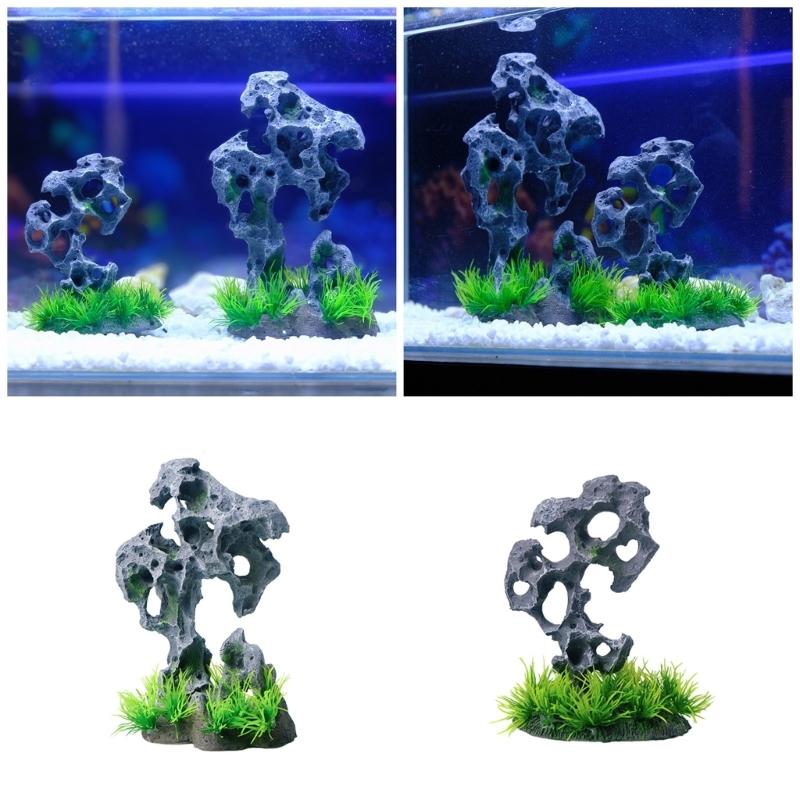 Aquariums Landscape Grass Resins Aquariums Decorations Art Crafts Terrarium Habitat Ornaments Rock Craft