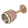 Nordic Viking Goblet Retro Resin Stainless Steel Beer Cup for Cocktails Whisky Red Wine