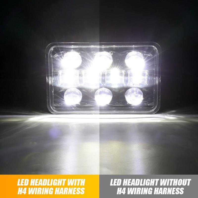 H4 LED Headlight Wiring Harness Negative Switched Conversion Fused Relay Harness Kit for Subaru Toyota
