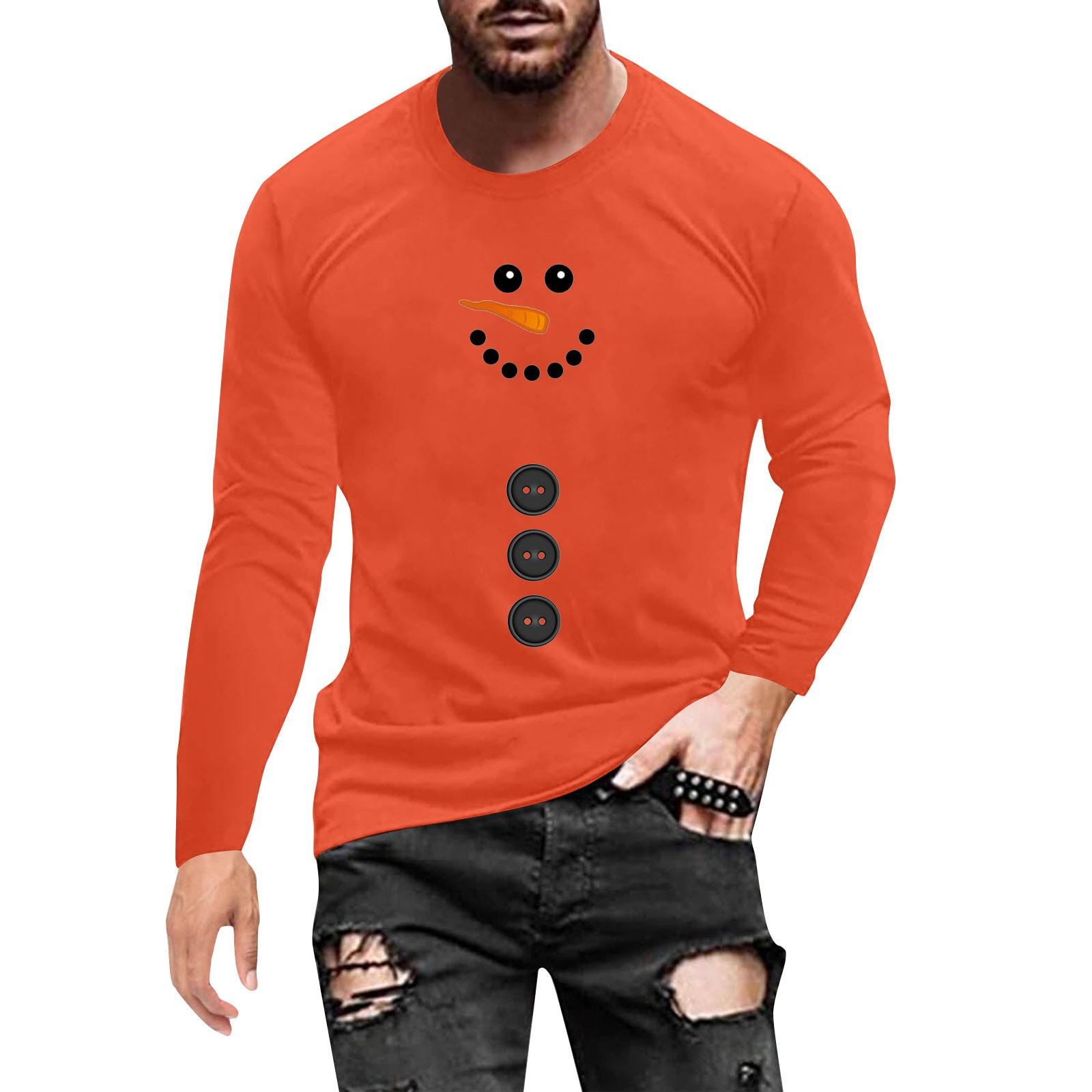 

Муж. Футболка Круглый вырез Одежда Одежда На открытом воздухе Длинный рукав С принтом Модельер Винтаж L шафрановый