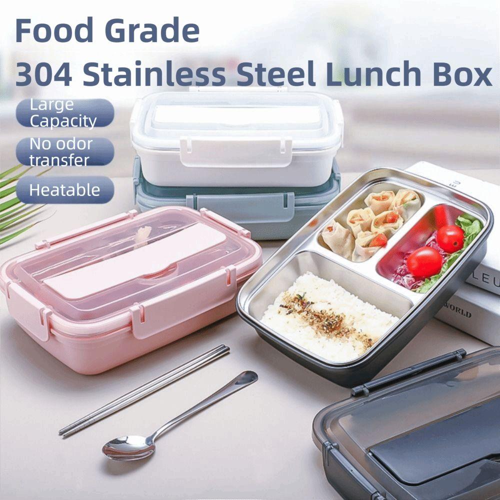 Sealed Divides Food Container Stainless Steel Food Storage Crisper Insulation Lunch Box  Outdoor