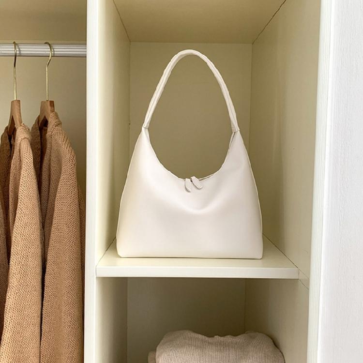 Shoulder Bag for Women Retro Pu Leather Clutch Purses Simple Hoboes Handbag with Zipper Closure Evening Underarm Purse