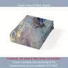 2/3Pcs Set, Abstract Oil Painting Geometric Marble Pattern, Blue, Purple, Black, Green Color, Bedding Set, Digital Print