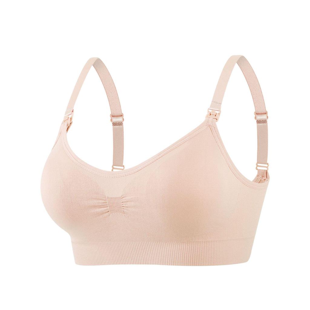 Wire-Free Plus Size Front Closure Nursing Bra for Pregnant Women - Adjustable, Seamless Design for Comfortable Feeding
