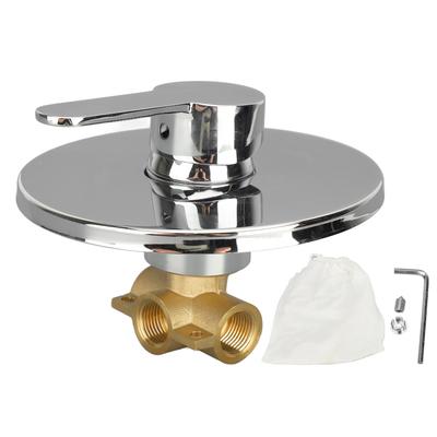 Shower Handle Valve All Copper Concealed 3 Way Round Hot and Cold Shower Faucet Shower Valve Trim