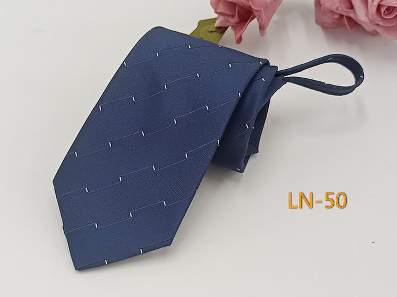 Men's Professional Striped Jacquard Zipper Tie, 7cm