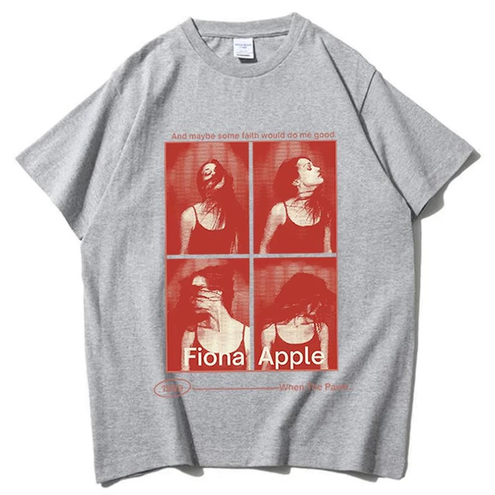 Fiona Apple Print T-shirt Women's Short Sleeve Casual Women's Men's T-shirt Clothing Street Tops Tees Aesthetic Clothes