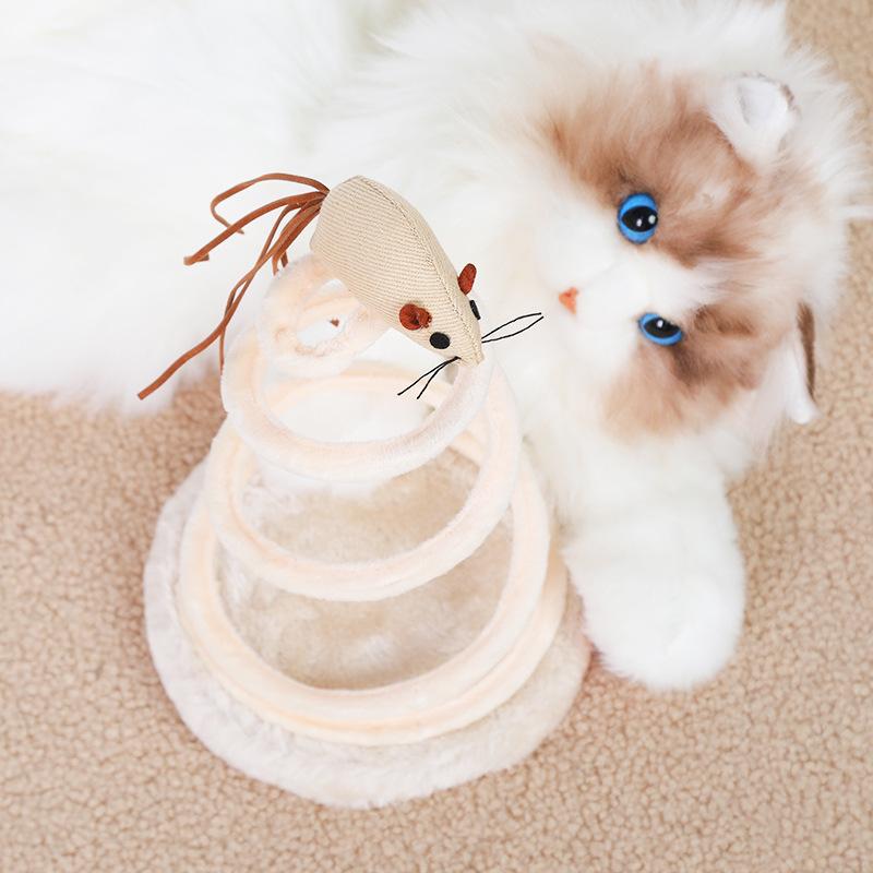 New Cat Toys, Cat Supplies: Spiral Steel Wire Spring, Linen Disc Cat Scratchers, Linen Mice