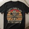 I Cant Have Plans In The Garage T Shirt Retro Sunset Mechanic Piston Wrench Funny Car Enthusiast Vintage Stylish
