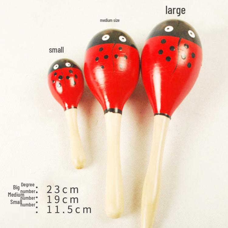 Orff Wooden Baby Rattle: Sand Shakers & Auditory Training Hand Grips