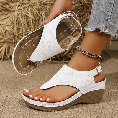 Fashion 2025 Summer Women Outdoor Strap Sandals Women Flats Open Toe Casual Shoes Comfortable Rome Wedges Sandals Sexy Zapatos De Mujer