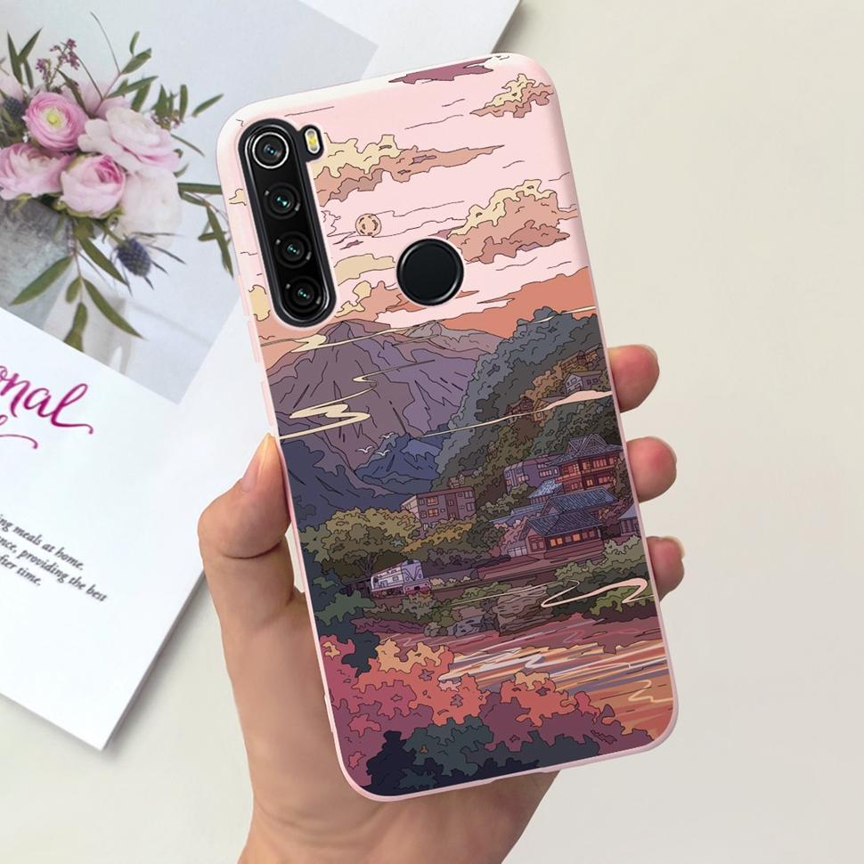 For Xiaomi Redmi Note 8T Case Candy Painted Cover For Xiaomi Redmi Note8T M1908C3XG Silicone Soft TPU Fundas Case Bumper 6.3"