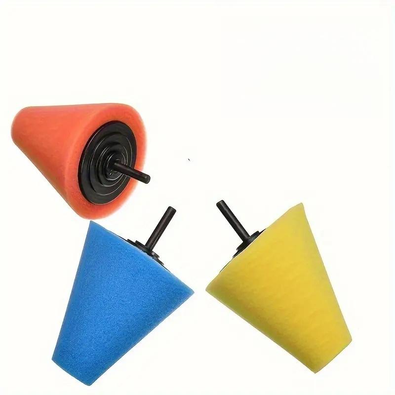 Car Wheel Polishing Kit with Electric Drill Attachment - Sponge Pads for Door Handles & Hubs, Ideal for Home DIY