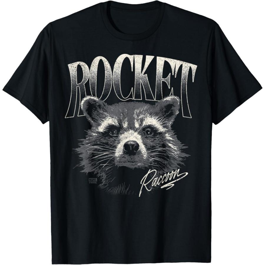 Guardians Of The Galaxy - Rocket Raccoon Portrait T-Shirt S чёрный