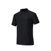 Comfortable Breathable Versatile Solid Color Short Sleeve Polo Shirt Men Tops Black 152527108-3