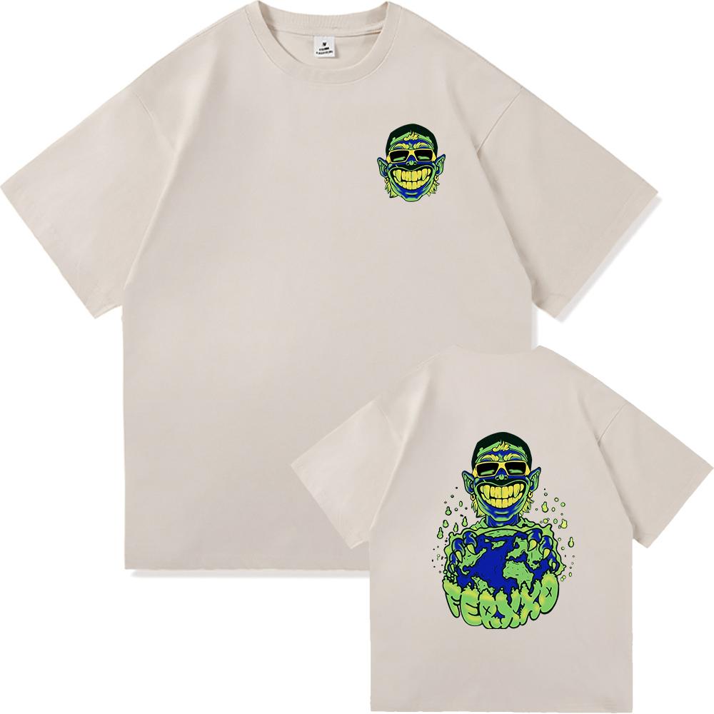 FerxxoCalipsis Tour 2024 T Shirt Men Aesthetic Graphic Feid Ferxxo Sixdo T-Shirt Unisex High Quality Hip Hop Cotton Tees Shirts