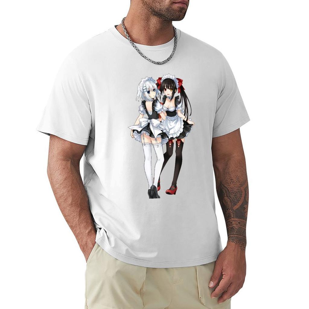 Kurumi Tobiichi Date A Live T-Shirt Basic Lässig Kurzarm Baumwollhemd