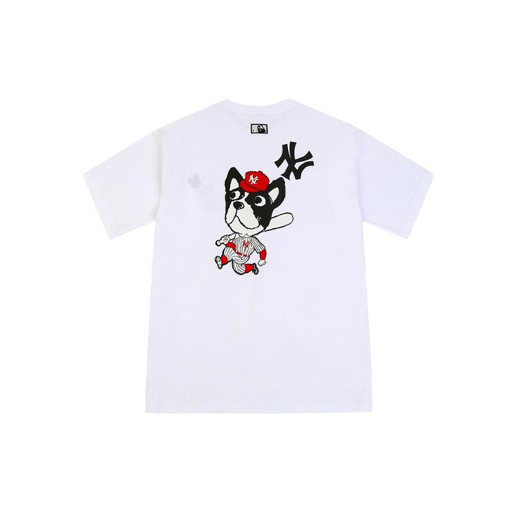 MLB Bark T Shirts Unisex White Crew Neck Moderate Straight Fit 31TSCM031-50W