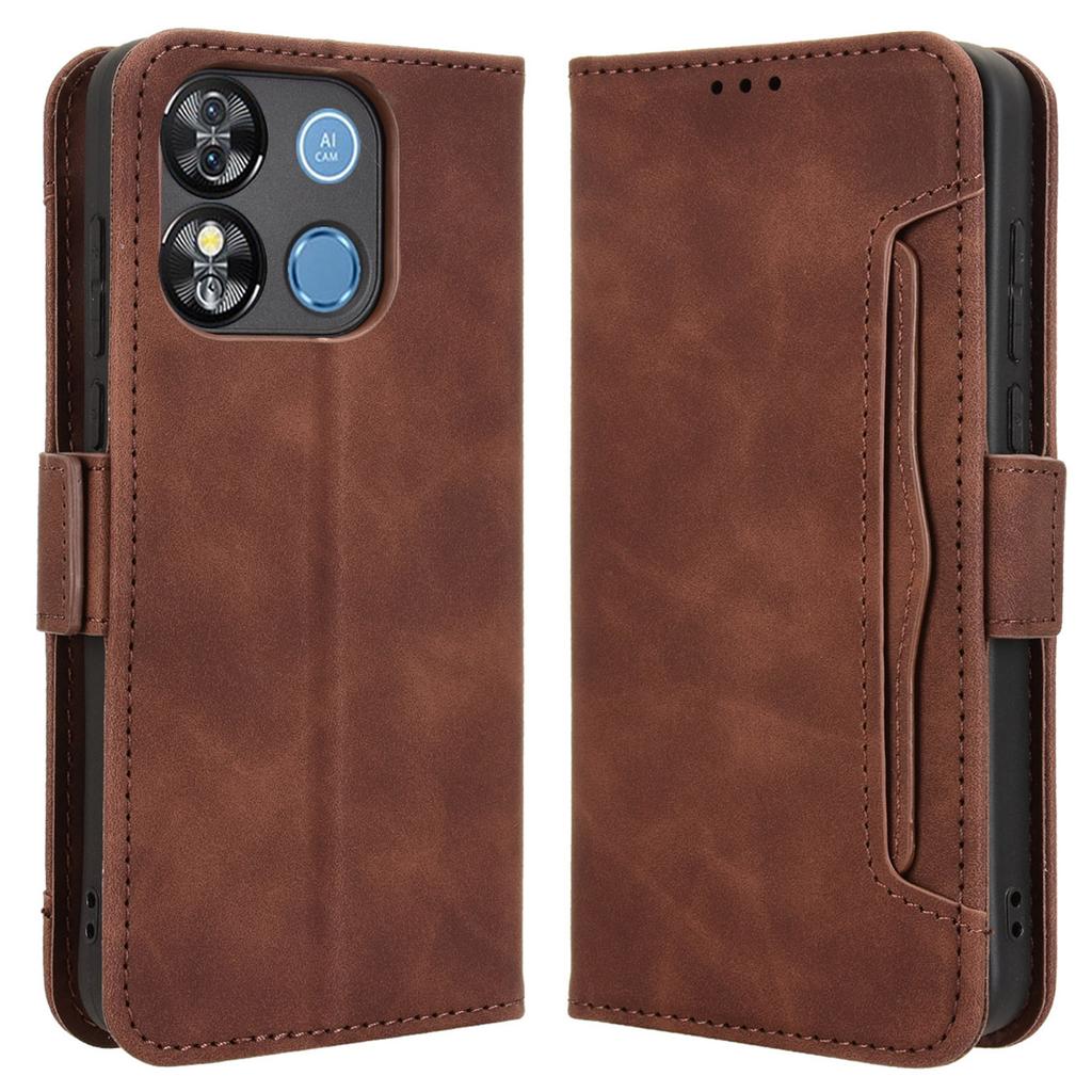 For Oukitel C57 Pro/C57s Leather Case Phone Wallet Cover with Multiple Card Slots