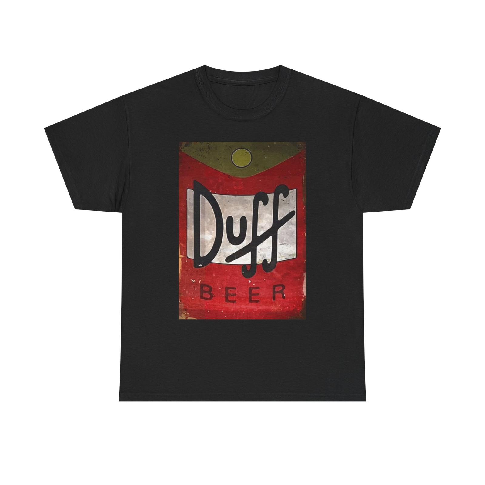 Duff Beer Graphic T Shirt Funny Vintage Logo Simpsons Unisex Heavy Cotton Tee S