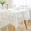 Elegant Lace Tablecloth - Polyester Rectangular French Romantic Design, Intricate Floral Patterns, Perfect for Home Dining Table Decoration