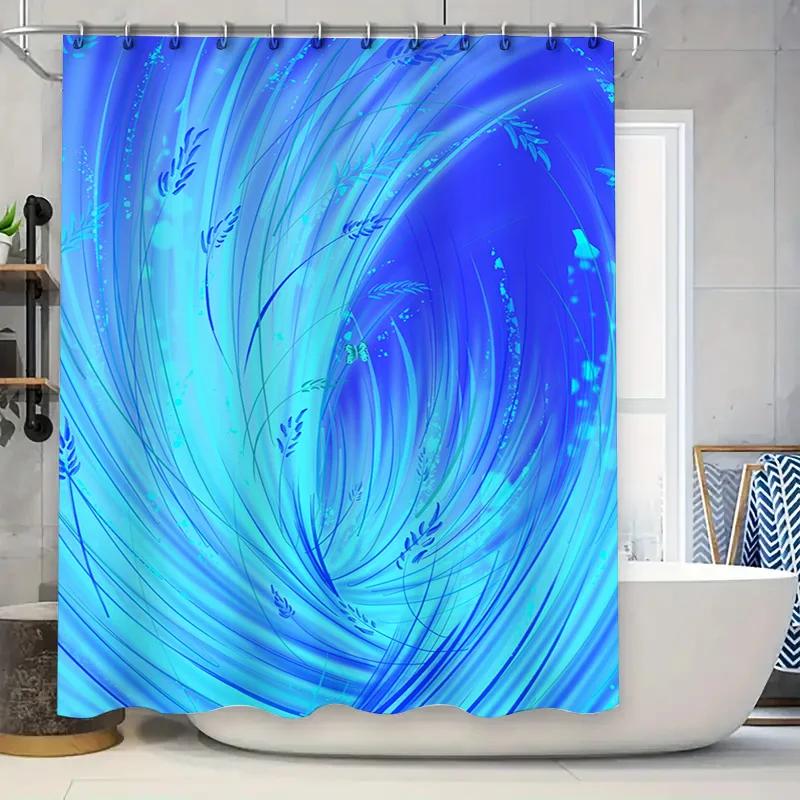 

Modern Bathroom Decor: Pink Bubble Print Shower Curtain With Rod Pocket For Bath Room Decoration W60H190(CM)-1 Pcs