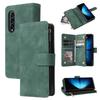 For Samsung Z Fold 4 mobile phone leather case retro matte insert card zipper wallet folding mobile phone case