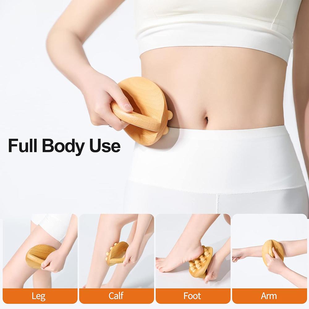 Wood Therapy Fascia Release Massage Tools,  Wooden Massage Brush Gua Sha Body Sculpting Tool Smooth The Meridians And Massage Th