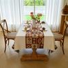 Thick Cotton Linen Jacquard Tablecloth American Country Vintage Rectangular Dining Table Cover Premium Yarn Dyed Tablecloth