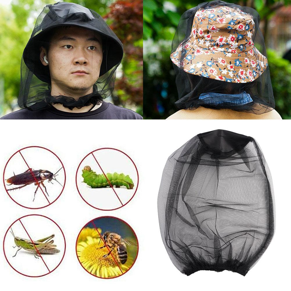 Fine Holes Mesh Durable Fly Screen Premium Anti Mosquito Insect Head Mesh Net Face Protector for Camping Cap Garden Supplies