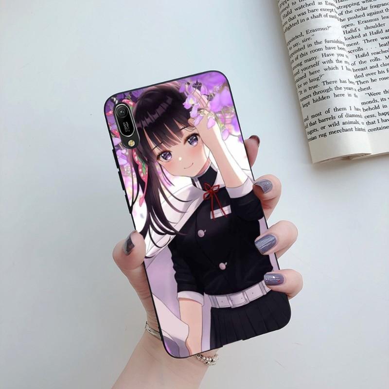 Tsuyuri Kanawo Demon Slaye Phone Case For Huawei Mate 40 30 20 10 Pro Lite Nova 9 8 5T Y7p Y7 Soft Black Phone Cover